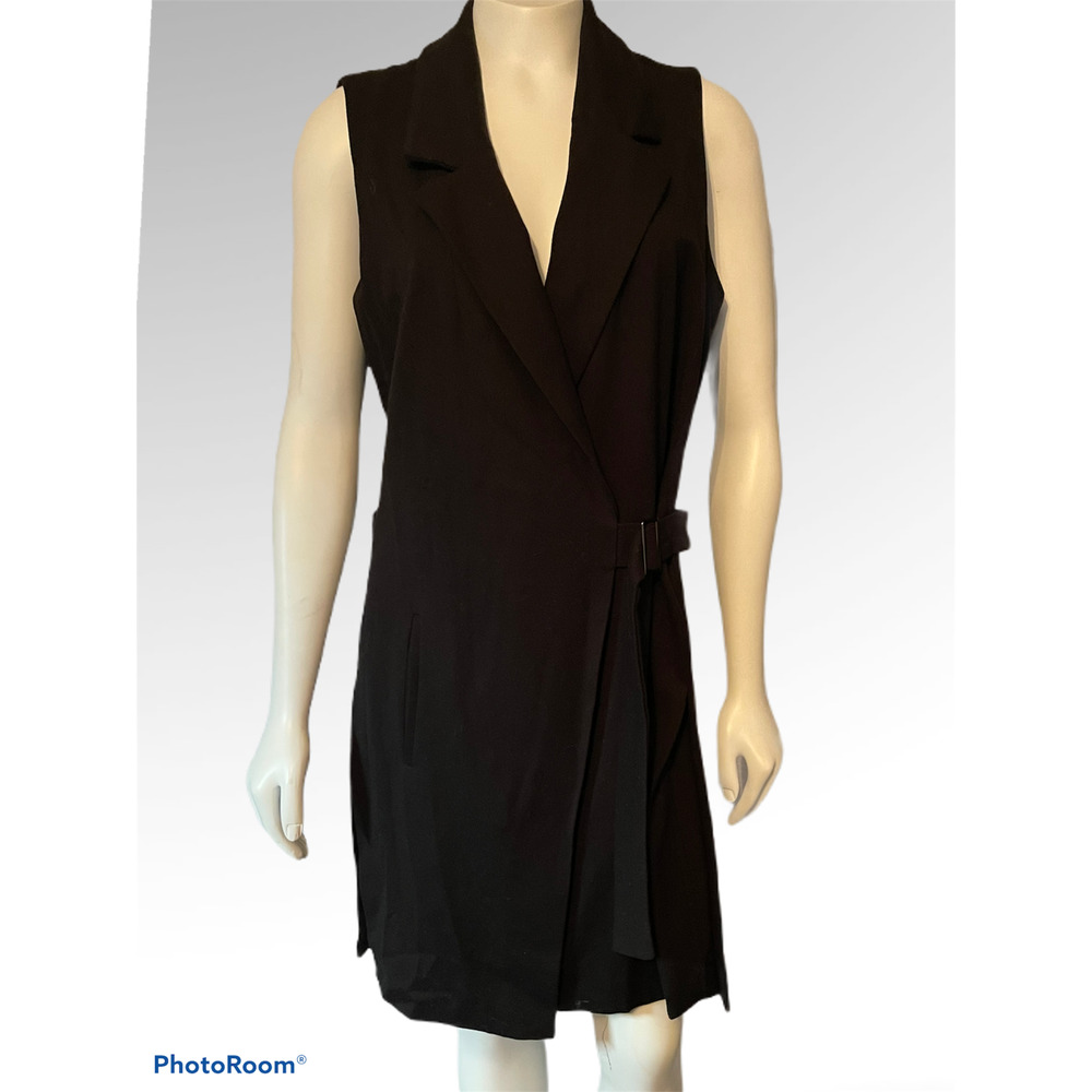 Neiman Marcus black wrap vest sz S NWT